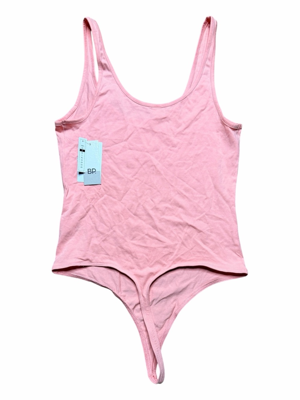 NWT BP. Coral Pink Stretch Tank Thong Bodysuit Size XS Basic Layering - Picture 3 of 3